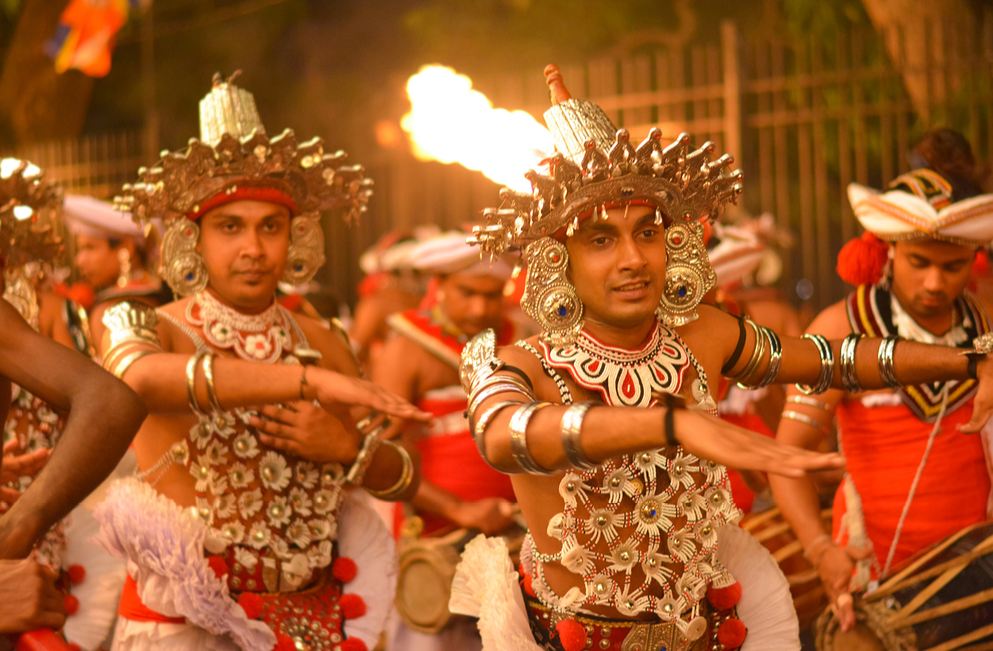 Singalees dansen op Sri Lanka