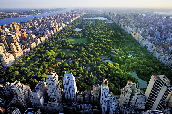 Uiticht over Central Park vanaf het Empire State Building